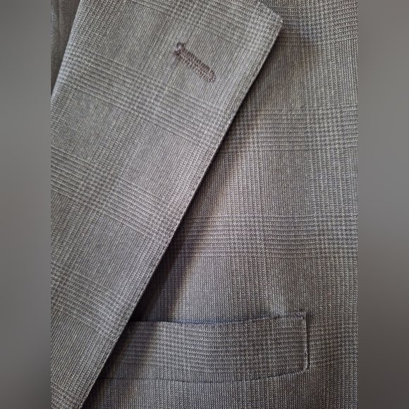Brooks Brothers Suit Jacket 42R Blue/Gray Wool Check Print  Makers USA - Picture 4 of 9